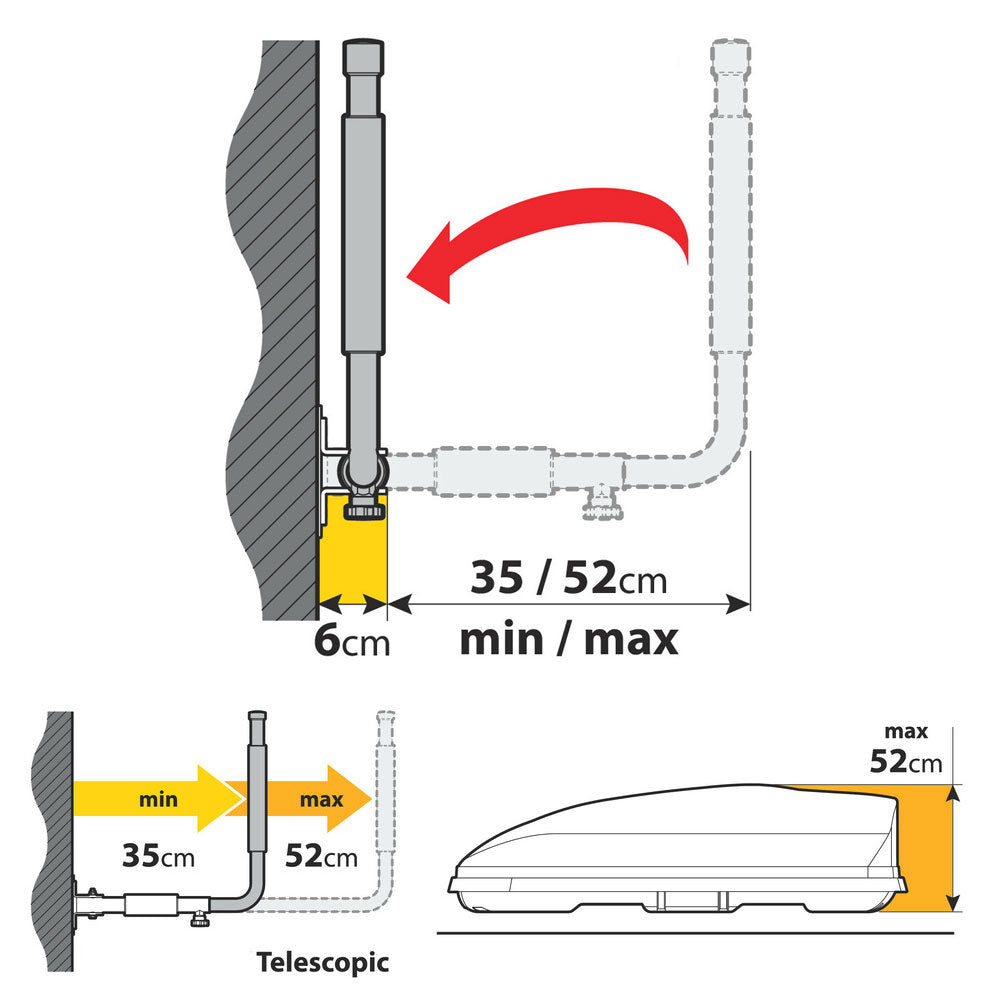 Fixation murale avec mousse anti-rayures – illustration