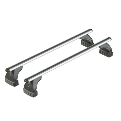 Pack coffre de toit Dory 340 L et barres de toit Abarth 595 (2016 - 2024) Pour toit nu - Alumia - Aluminium