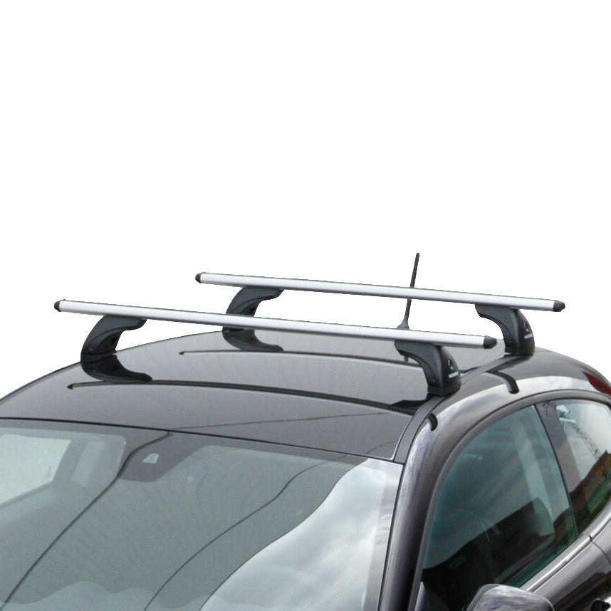Pack porte skis Pro Slider Noir et barres de toit Volkswagen Golf VI - 5 portes (2009 - 2012) - Pour toit nu - Alumia Aluminium