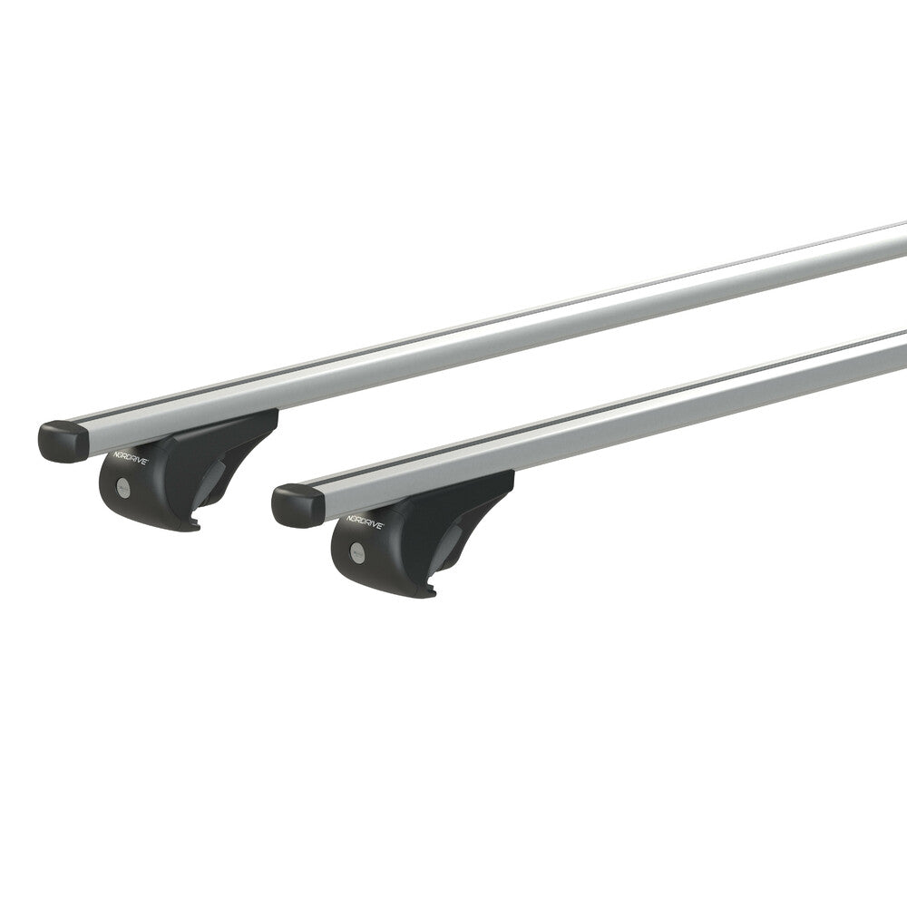 Pack coffre de toit Marlin 400 L et barres de toit Bmw X3 - E83 (2004 - 2010) Pour barres longitudinales - Helio - Aluminium