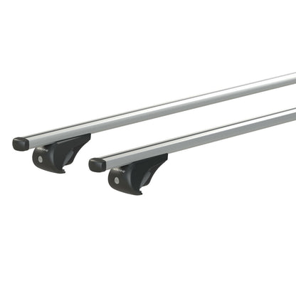 Pack coffre de toit Marlin 400 L et barres de toit Bmw X3 - E83 (2004 - 2010) Pour barres longitudinales - Helio - Aluminium