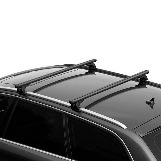 Barres de toit Alfa Romeo Stelvio (A partir de 2017) - Pour rails intégrés - Helio Noir Aluminium