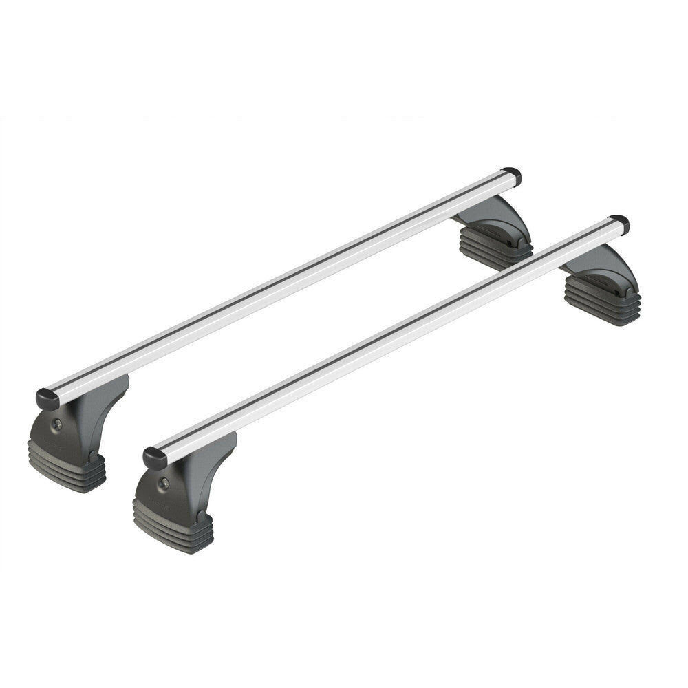 Pack coffre de toit Marlin 400 L et barres de toit Bmw Serie 3 - Break - E91 (2005 - 2012) Pour toit nu - Helio - Aluminium