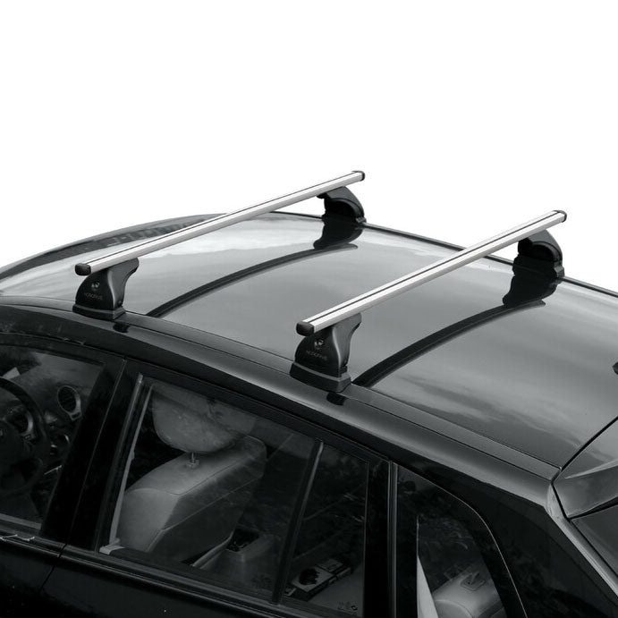 Pack porte skis Pro Slider Noir et barres de toit Volkswagen Touareg (2011 - 2018) - Pour barres longitudinales - Helio Noir Aluminium
