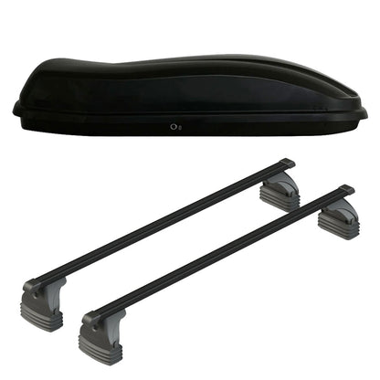 Pack coffre de toit Marlin 530 L et barres de toit Toyota Aygo X Wave (2014 - 2019) Pour toit nu - Max Load - Acier