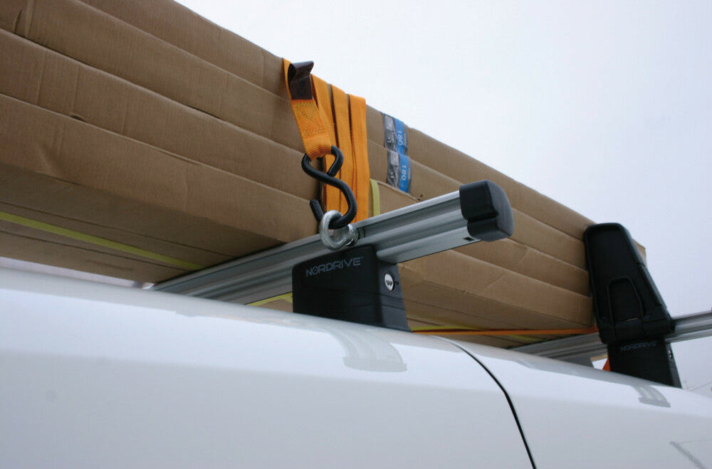 photo utilisation 2 œillets de fixation pour barres aluminium - installation rail t