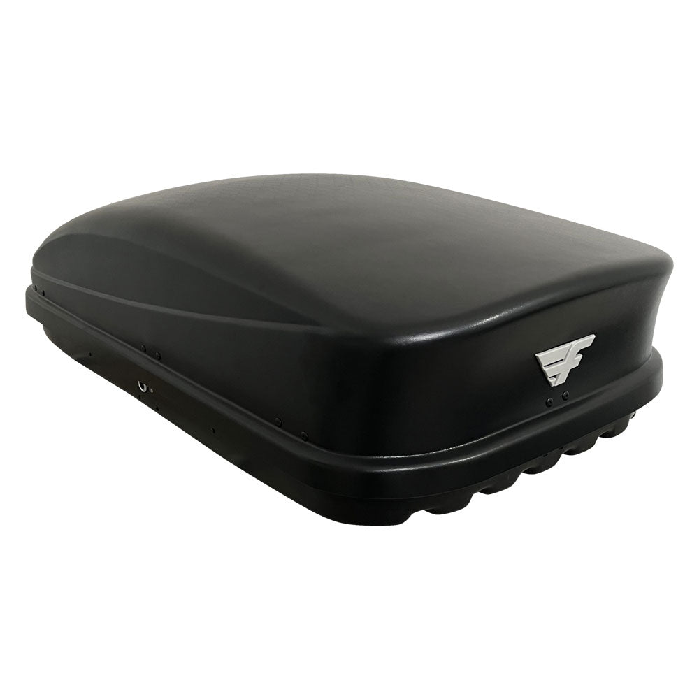 Pack coffre de toit Dory 340 L et barres de toit Abarth 595 (2016 - 2024) Pour toit nu - Alumia - Aluminium