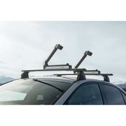 Pack porte skis Nordic King Aluminium et barres de toit Renault Scenic E Tech (A partir de 2023) - Pour rails intégrés - Helio Aluminium