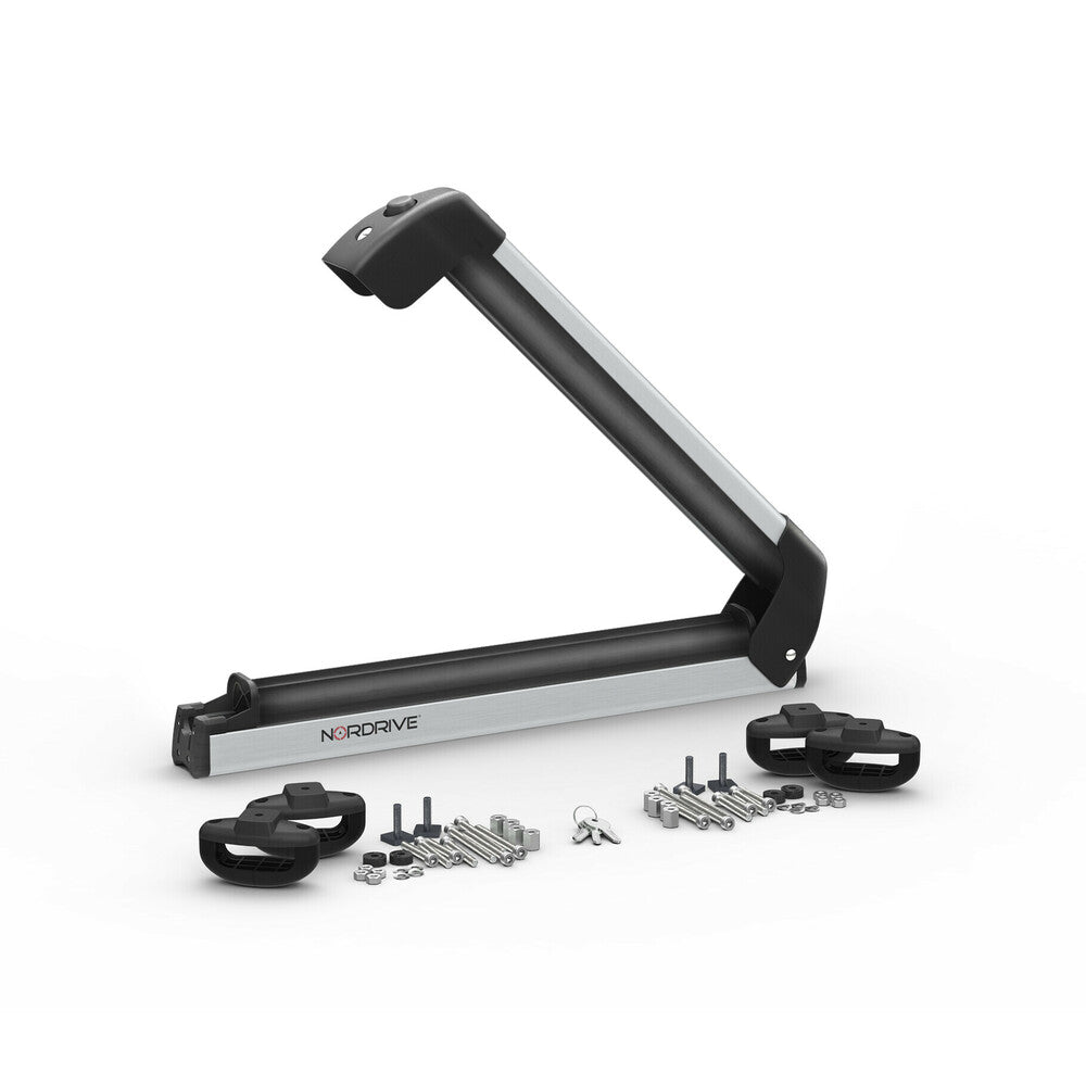 Pack porte skis Nordic King Aluminium et barres de toit Renault Scenic E Tech (A partir de 2023) - Pour rails intégrés - Helio Aluminium