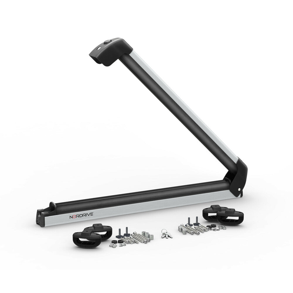 Pack porte skis Nordic King plus Aluminium et barres de toit Renault Scenic E Tech (A partir de 2023) - Pour rails intégrés - Helio Aluminium