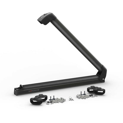 Pack porte skis Nordic King plus Noir et barres de toit Renault Scenic E Tech (A partir de 2023) - Pour rails intégrés - Helio Aluminium