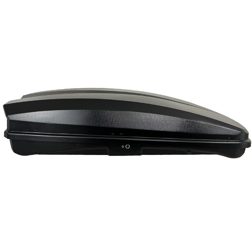 Pack coffre de toit Raya 480 L et barres de toit Renault Captur (A partir de 2020) Pour rails intégrés - Helio - Aluminium