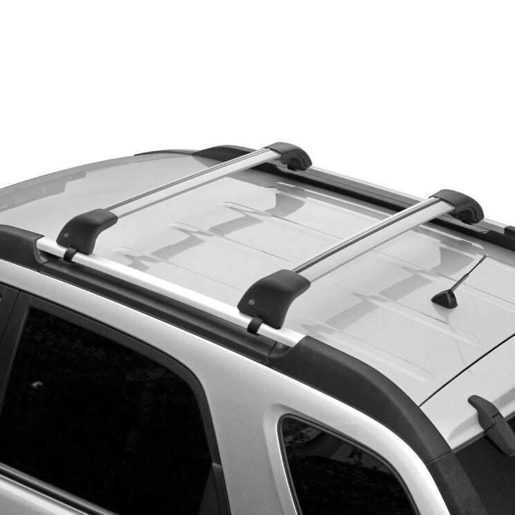 Pack coffre de toit Dory 340 L et barres de toit Mercedes Vito - Van (A partir de 2015) Pour barres longitudinales - Origine - Aluminium