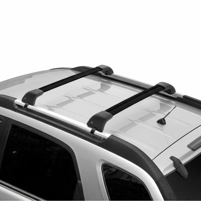Barres de toit Audi A4 Allroad (2017 - 2023) - Pour barres longitudinales - Origine Noir Aluminium