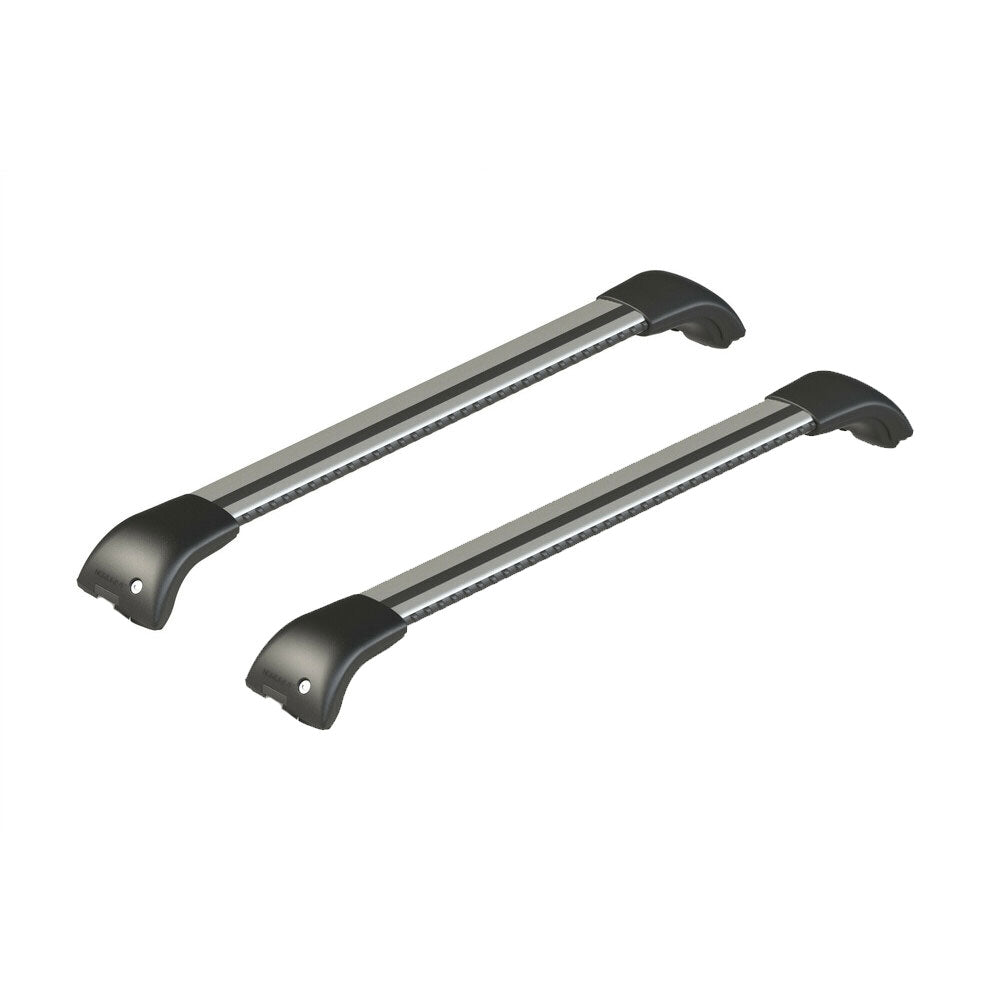 Pack coffre de toit Dory 340 L et barres de toit Audi Q7 (2006 - 2015) Pour rails intégrés - Origine - Aluminium