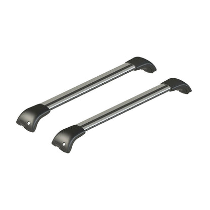 Pack coffre de toit Dory 340 L et barres de toit Audi Q7 (2006 - 2015) Pour rails intégrés - Origine - Aluminium