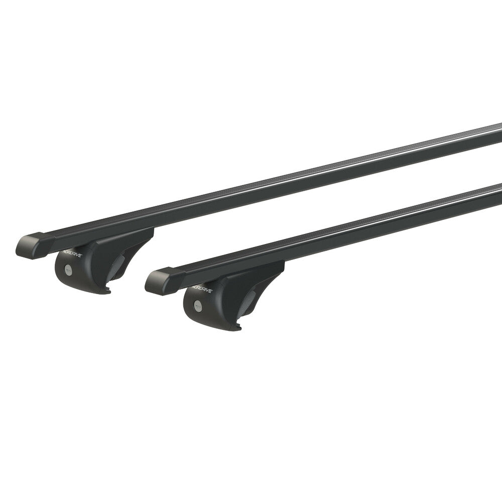 Pack coffre de toit Dory 340 L et barres de toit Mercedes GL (2006 - 2016) Pour barres longitudinales - Quadra - Acier