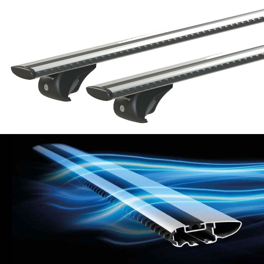 Barres de toit Alfa Romeo 156 Sportwagon (2000 - 2007) - Pour barres longitudinales - Silenzio Aluminium