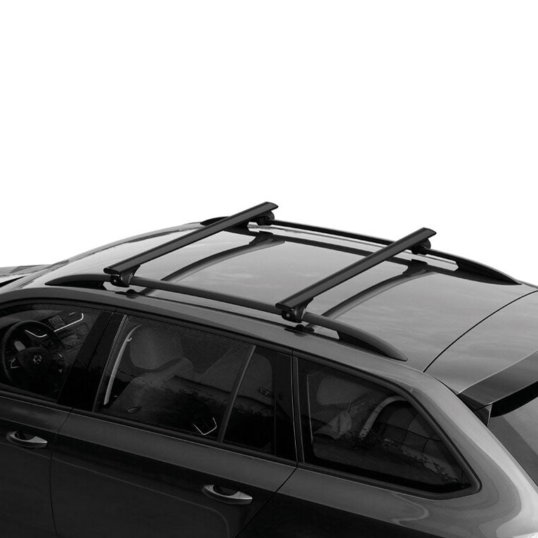 Barres de toit Audi A4 Allroad (2017 - 2023) - Pour barres longitudinales - Silenzio Noir Aluminium