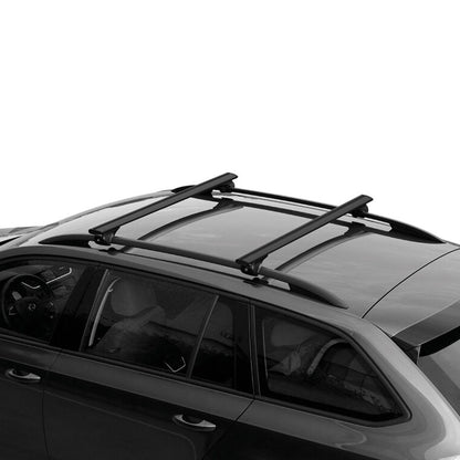 Barres de toit Audi A4 Allroad (2017 - 2023) - Pour barres longitudinales - Silenzio Noir Aluminium