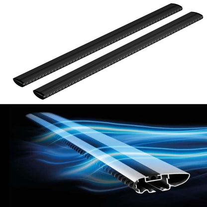 Barres de toit Audi A4 Allroad (2017 - 2023) - Pour barres longitudinales - Silenzio Noir Aluminium