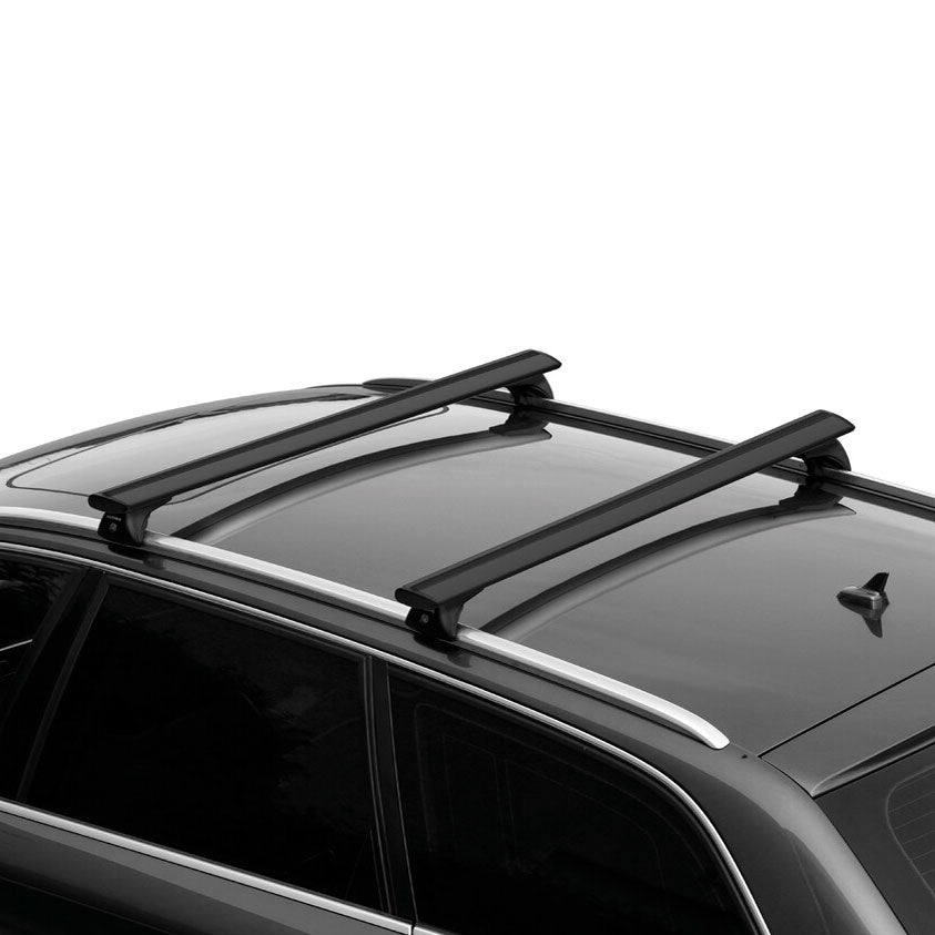 Barres de toit Alfa Romeo Stelvio (A partir de 2017) - Pour rails intégrés - Silenzio Noir Aluminium