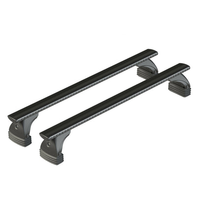 Barres de toit Abarth 500C (2010 - 2016) - Pour toit nu - Silenzio Noir Aluminium