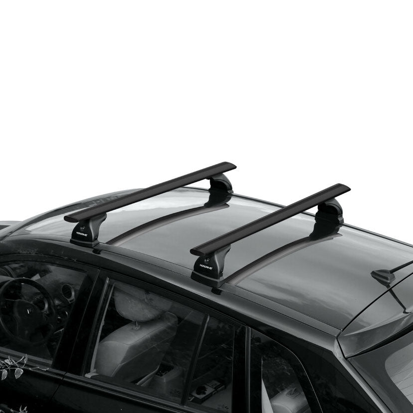 Barres de toit Abarth 500C (2010 - 2016) - Pour toit nu - Silenzio Noir Aluminium