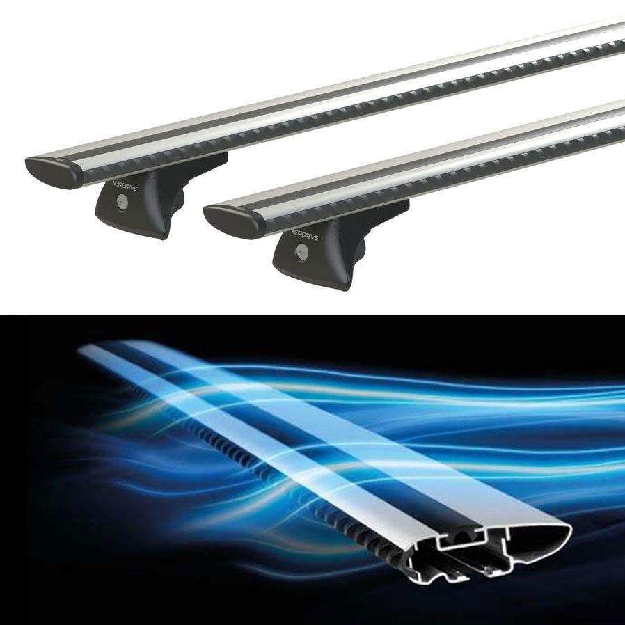 Barres de toit Alfa Romeo Stelvio (A partir de 2017) - Pour rails intégrés - Silenzio Aluminium