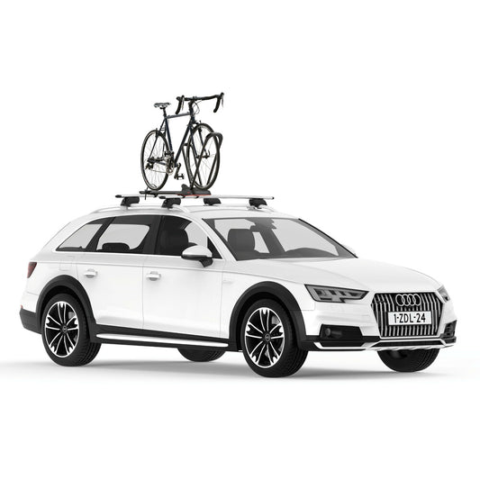 Yakima HighRoad : porte-vélos de toit premium avec fixation par la roue avant