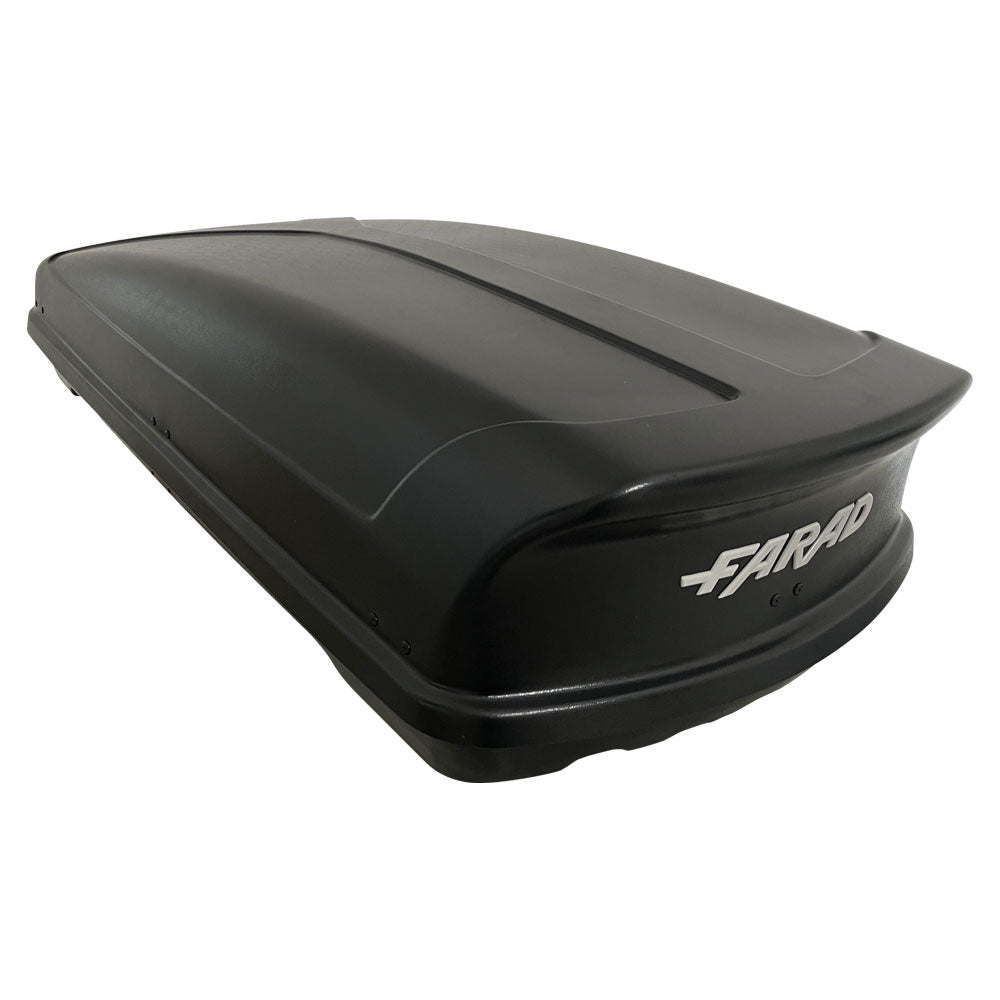 Pack coffre de toit Koral 630 L et barres de toit Audi A6 - Break (2012 - 2018) Pour rails intégrés - Helio - Aluminium